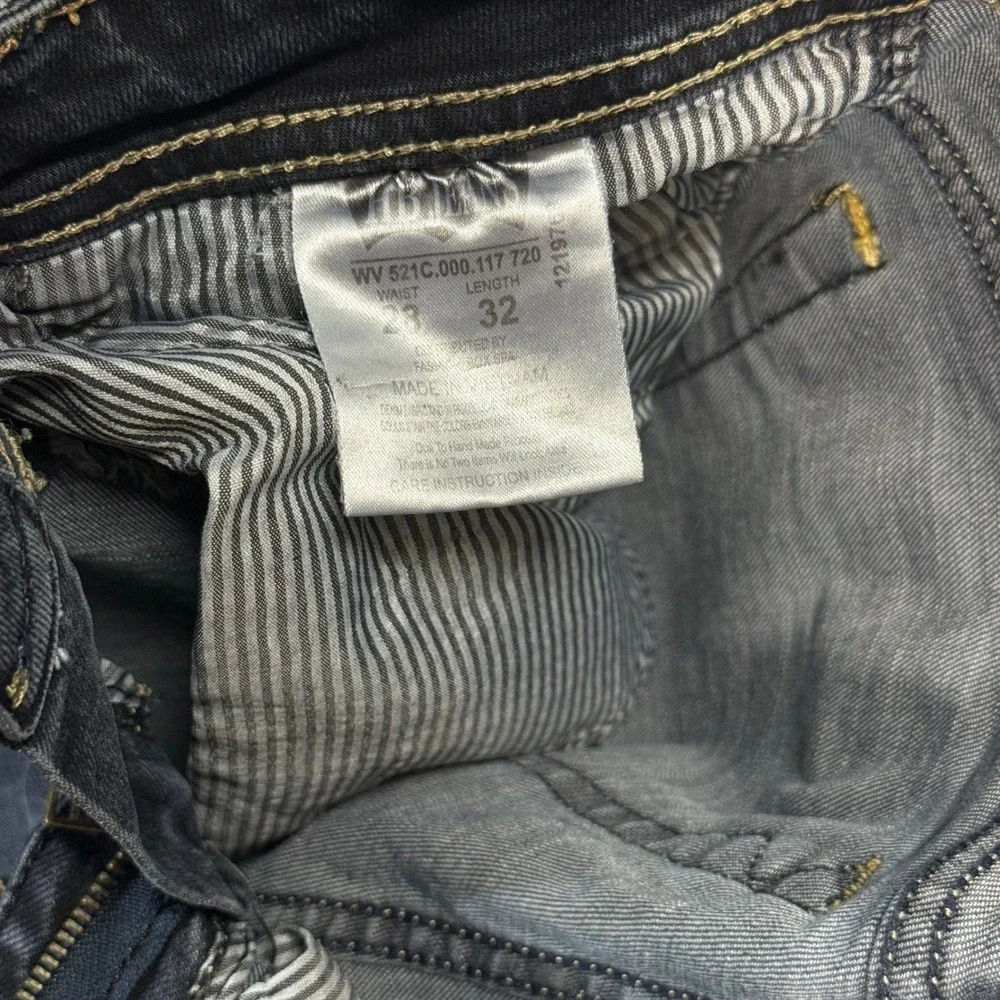 HB Jeans International Gorgeous Dark Slim Fit Faded Black Denim Jeans 28x32‎